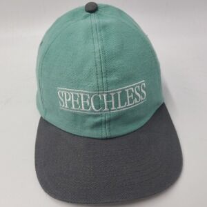 Vintage Speechless Movie Promo Hat Snapback 1994 Comedy Romance Green Black Men